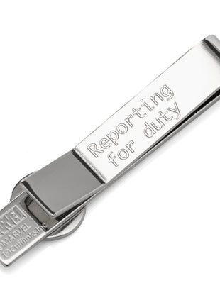 Marvel Captain America Silver Hidden Message Tie Bar
