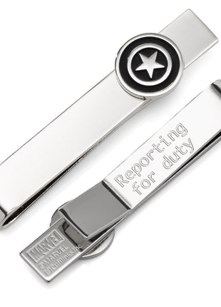 Marvel Captain America Silver Hidden Message Tie Bar
