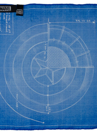 Marvel Captain America Shield Blueprint Pocket Square