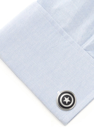 Marvel Captain America Shield Stainless Steel Cufflinks