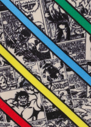 Marvel Comic Stripe Tan Men's Tie