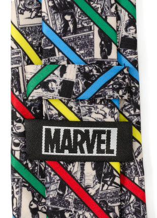Marvel Comic Stripe Tan Men's Tie