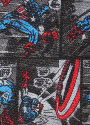 Marvel Captain America Comic Gray Men's Tie