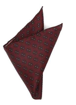 Marvel Deadpool Red Mask Silk Pocket Square
