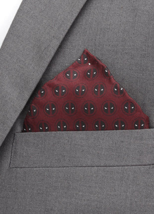 Marvel Deadpool Red Mask Silk Pocket Square