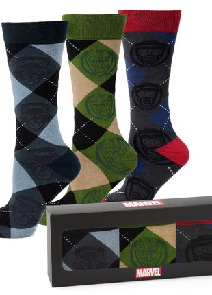 Marvel Guardians of the Galaxy Argyle 3 Sock Pack Gift Set