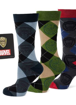 Marvel Guardians of the Galaxy Argyle 3 Sock Pack Gift Set