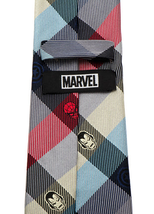 Marvel Comics Plaid Men's Tie