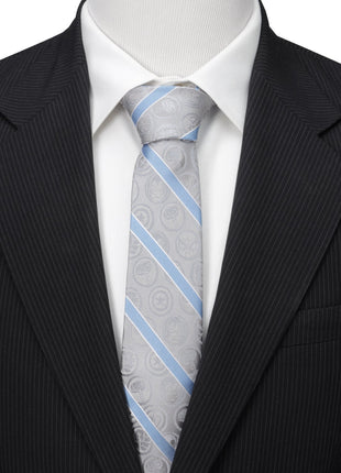 Marvel Comics Gray and Blue Stripe Men's Tie
