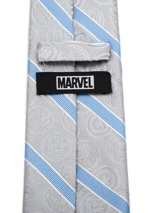 Marvel Comics Gray and Blue Stripe Men's Tie