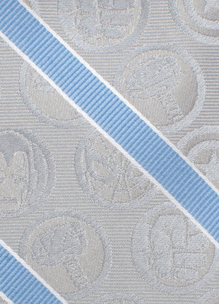 Marvel Comics Gray and Blue Stripe Men's Tie