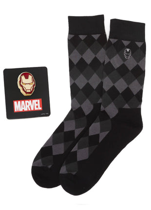 Marvel Iron Man Argyle Black Gift Set