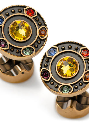 Marvel Avengers Infinity Stones Antique Gold Cufflinks