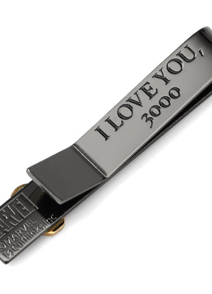 Marvel Iron Man "I Love You 3000" Gunmetal Hidden Message Tie Bar