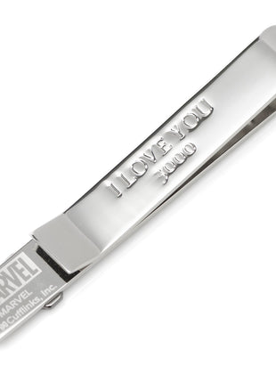 Marvel Iron Man "I Love You 3000" Textured Hidden Message Tie Bar