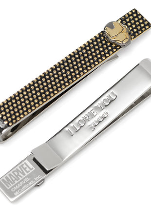 Marvel Iron Man "I Love You 3000" Textured Hidden Message Tie Bar