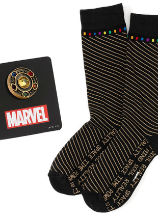 Marvel Avengers Infinity Stone Stripe Black Gift Set