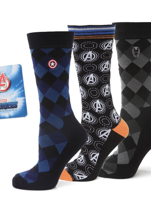 Marvel Argyle 3 Socks Pack and Lapel Pin Gift Set