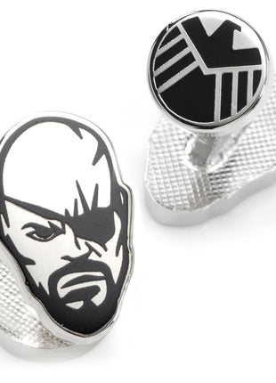 Marvel Nick Fury Silver Cufflinks