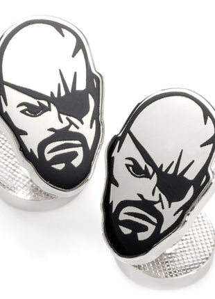 Marvel Nick Fury Silver Cufflinks