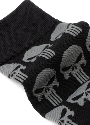 Marvel Punisher Black Socks and Silver Lapel Pin Gift Set