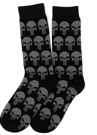 Marvel Punisher Black Socks and Silver Lapel Pin Gift Set