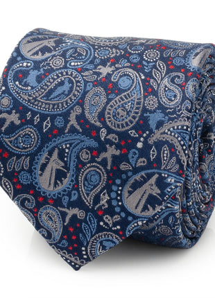 Marvel Avengers Blue Multi Paisley Men's Tie