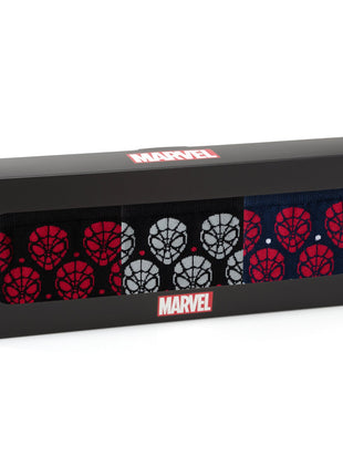 Marvel Spider-Man Dot 3 Pack Socks and Lapel Pin Gift Set