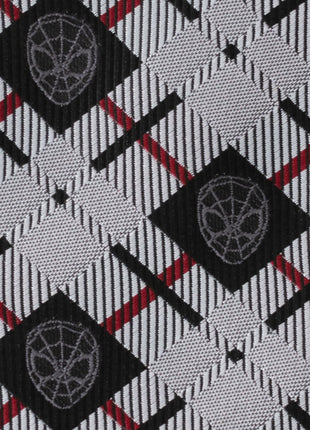 Marvel Spider-Man Plaid Black Men's Tie