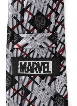 Marvel Spider-Man Plaid Black Men's Tie