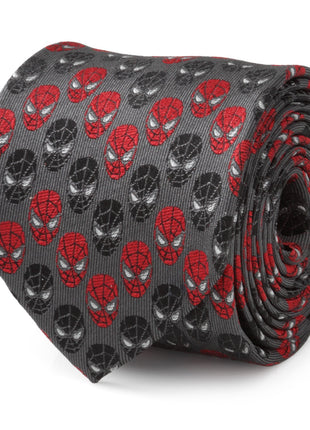 Marvel Spider-Man Chevron Red Black Men's Tie