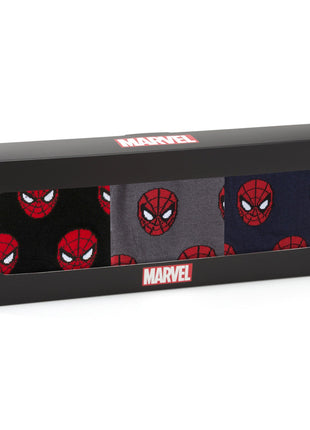 Marvel Spider-Man 3 Pack Socks and Lapel Pin Gift Set