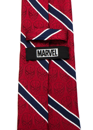 Marvel Spider-Man Red and Navy Stripe Men's Tie
