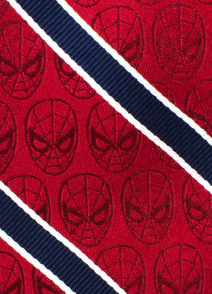Marvel Spider-Man Red and Navy Stripe Men's Tie