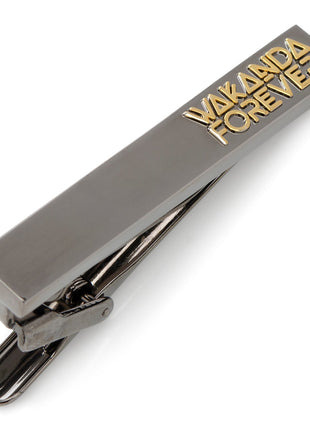 Marvel Black Panther Wakanda Forever Gunmetal Gold Tie Clip