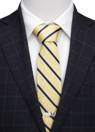Marvel X-Men Wolverine Yellow and Navy Stripe Silk Men's Tie