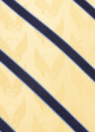 Marvel X-Men Wolverine Yellow and Navy Stripe Silk Men's Tie