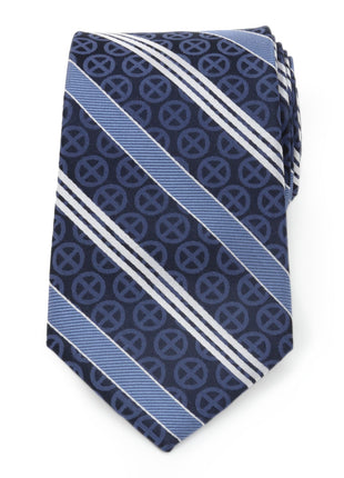 Marvel X-Men Symbol Navy Stripe Men's Tie