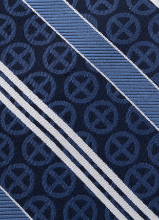 Marvel X-Men Symbol Navy Stripe Men's Tie