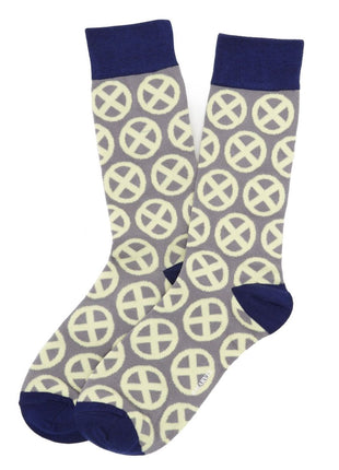 Marvel X-Men Socks 3 Pack with Lapel Pin Gift Set