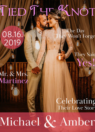 Magazine Cover Wedding Welcome Sign