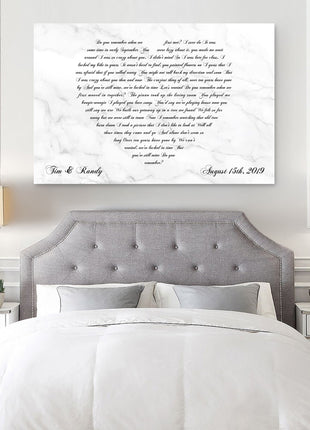 Marble Heart Song Lyrics On Canvas