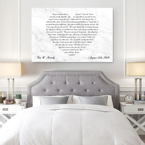 Marble Heart Song Lyrics On Canvas