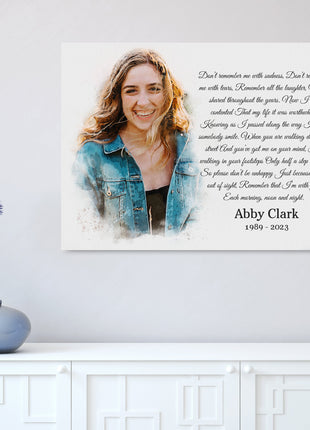 Custom Watercolor Memorial Portrait