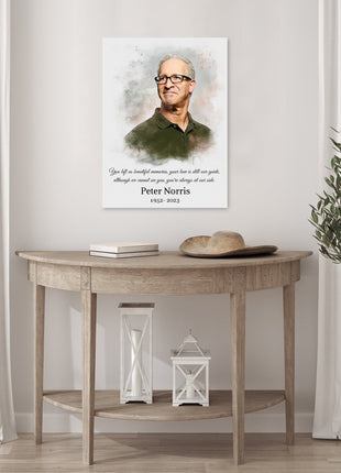 Custom Watercolor Memorial Portrait