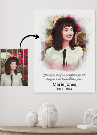 Custom Watercolor Memorial Portrait