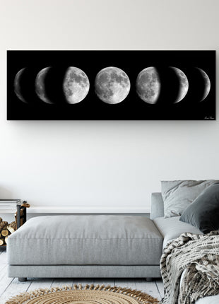 Large Moon Phases Canvas Art