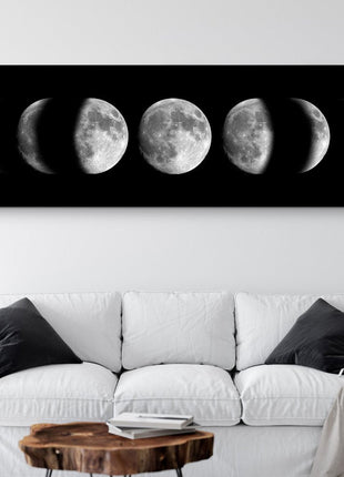 Large Moon Phases Canvas Art