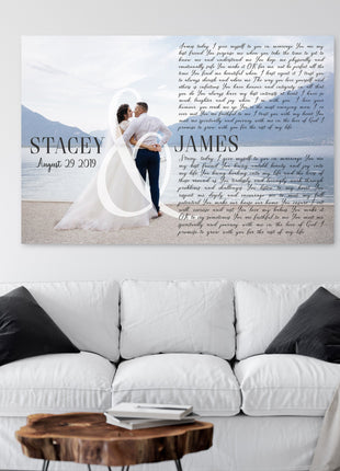 Names & Date Song Lyrics On Canvas