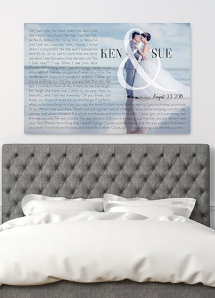 Names & Date Song Lyrics On Canvas